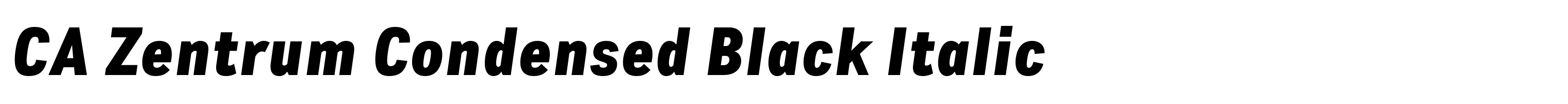 CA Zentrum Condensed Black Italic